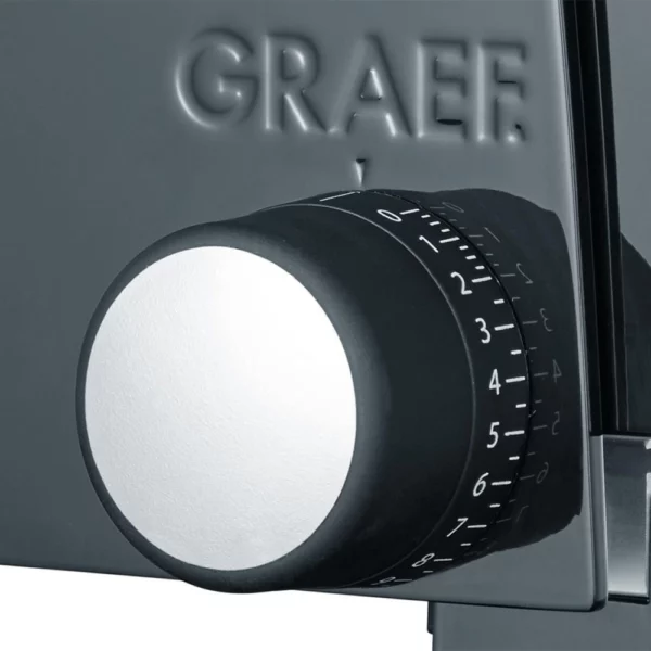 Graef Style Broodsnijmachine met Voet S10002 Zwart Dikte Instelbaar 0 22 mm