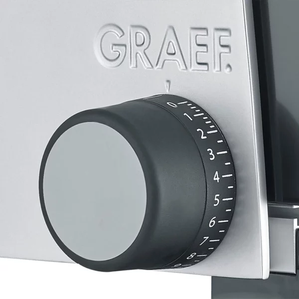 Graef Style Broodsnijmachine met Voet S10005 Zilver Dikte instellen 0 tot 20 mm